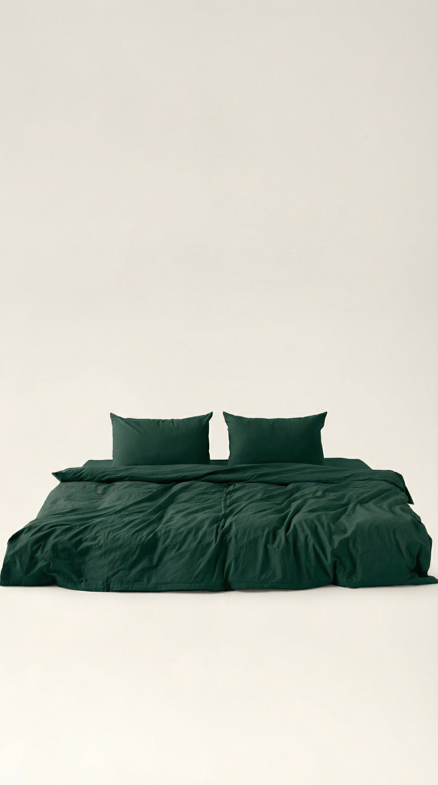 Washed cotton bedding Moss