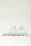 Washed cotton bedding with ruffles Cloud