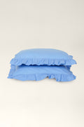 Washed cotton pillowcases Sky