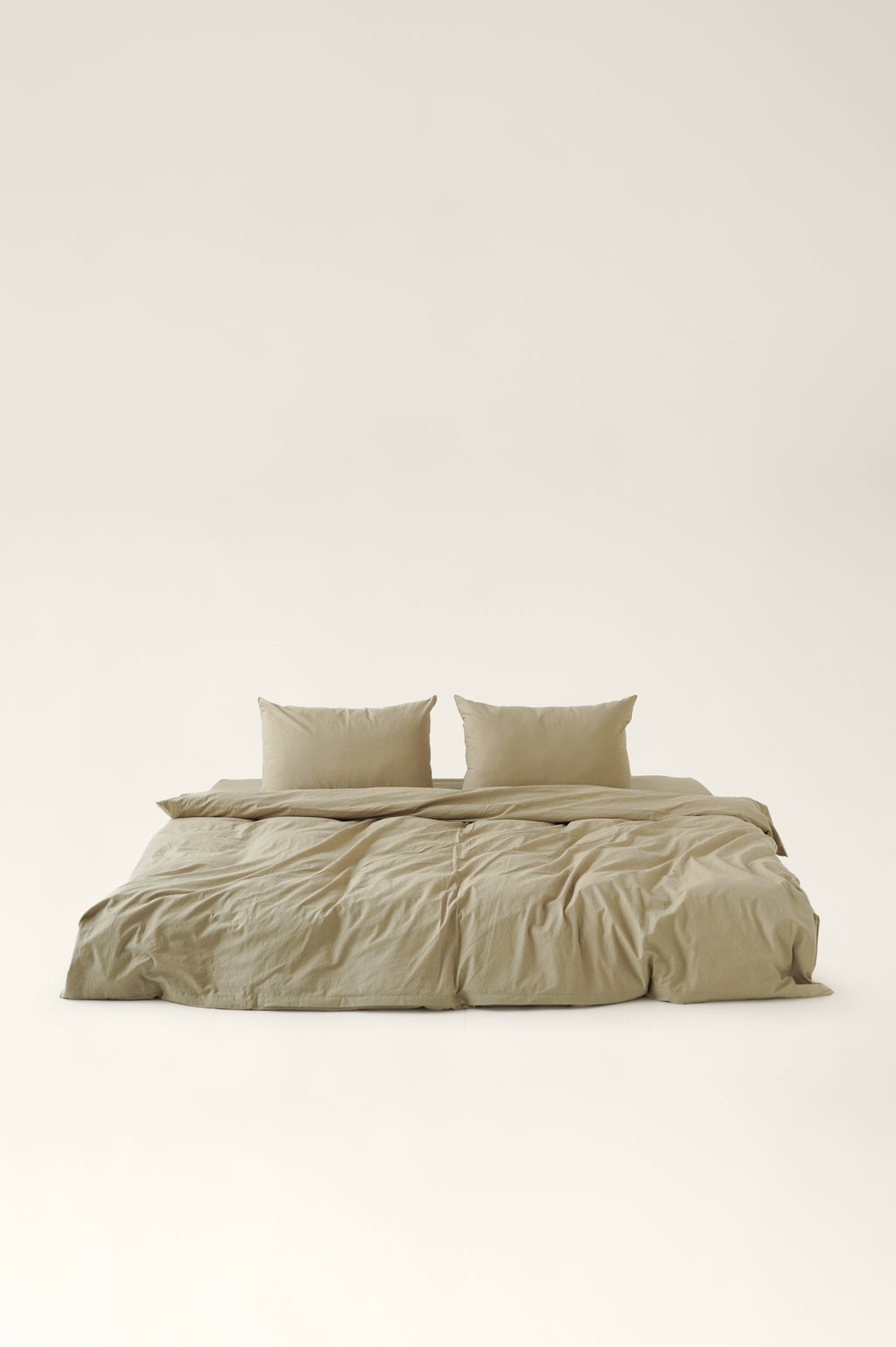 Washed cotton bedding Pistachio