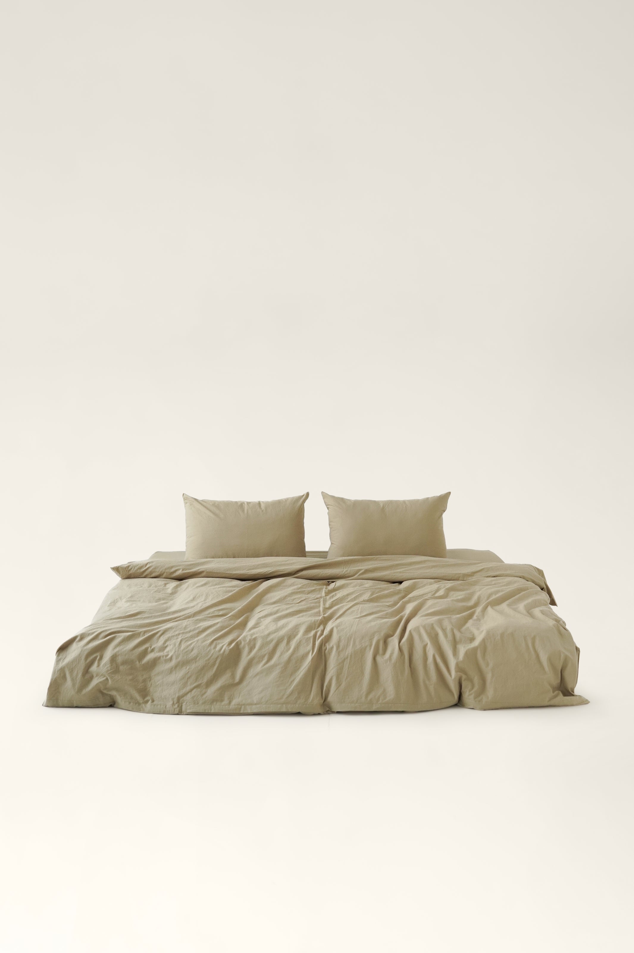 Washed cotton bedding Pistachio