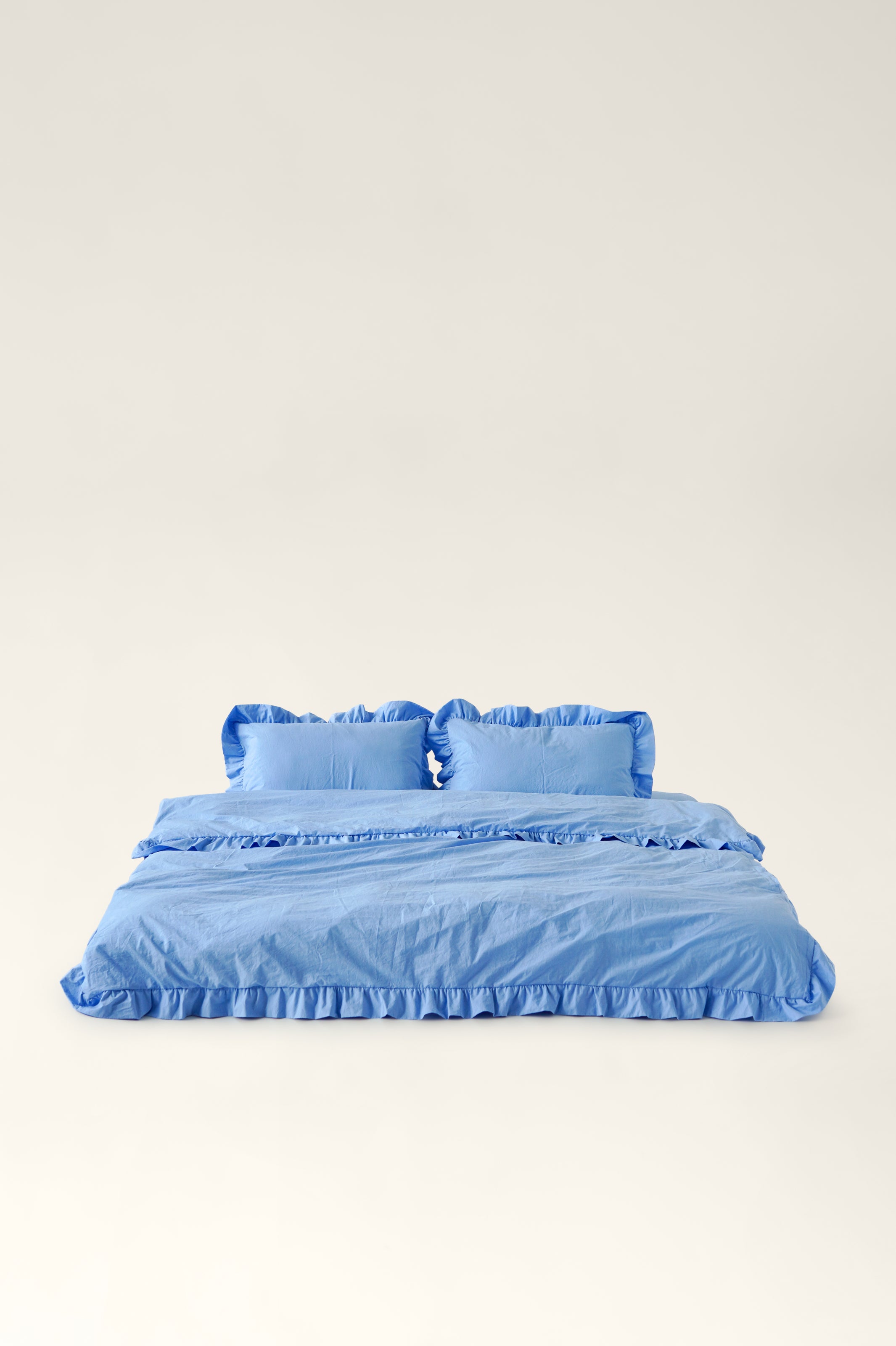 Washed cotton pillowcases Sky