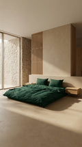 Washed cotton bedding Moss