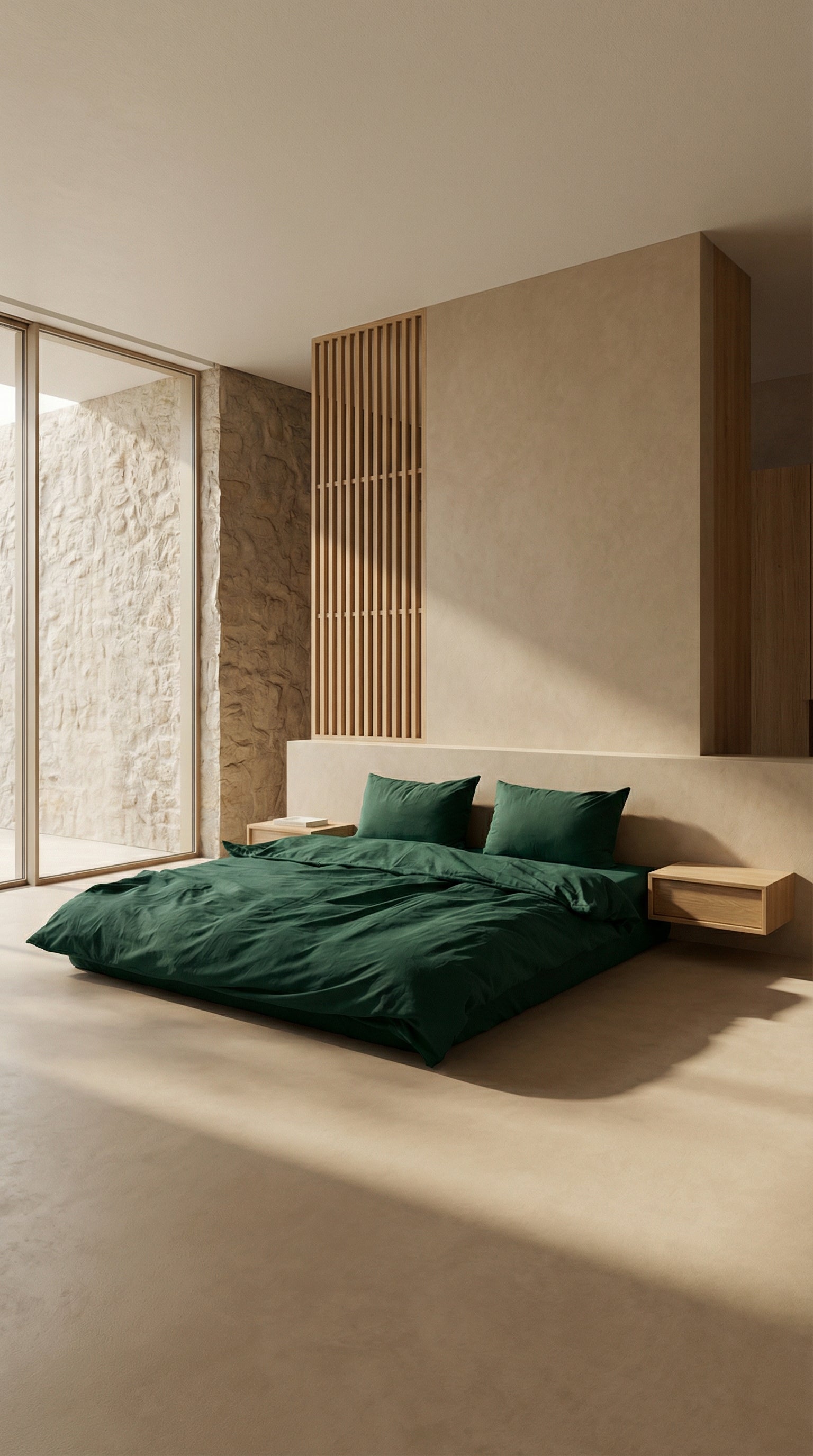 Washed cotton bedding Moss
