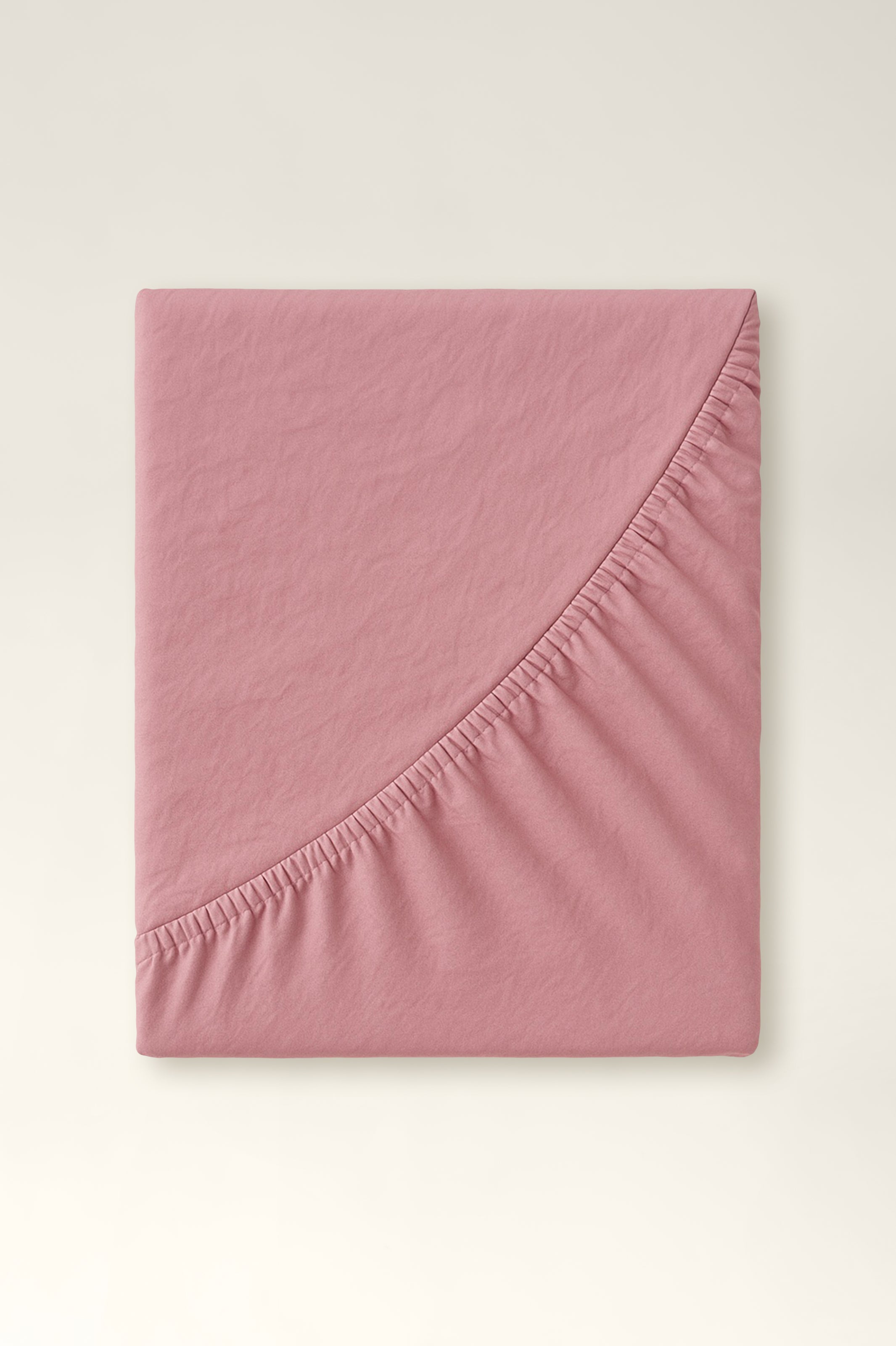 Washed cotton sheet Strawberry pink