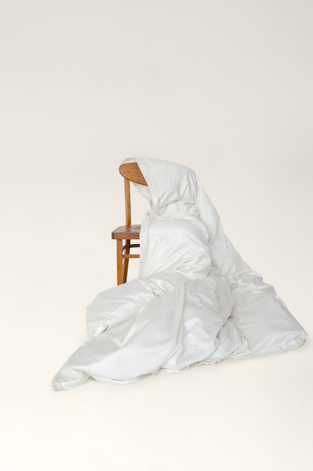 Satin duvet cover Ivory