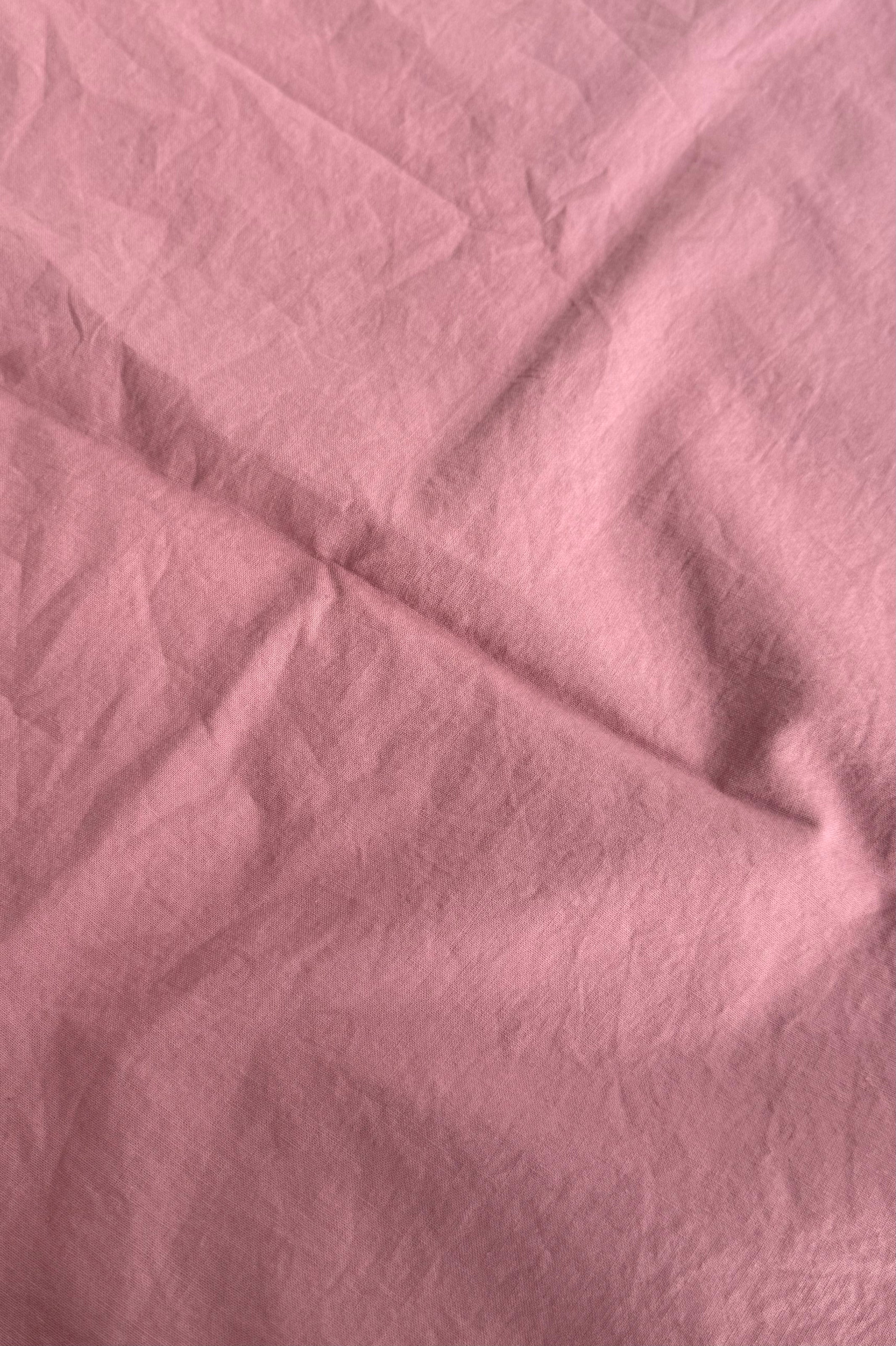 Washed cotton sheet Strawberry pink