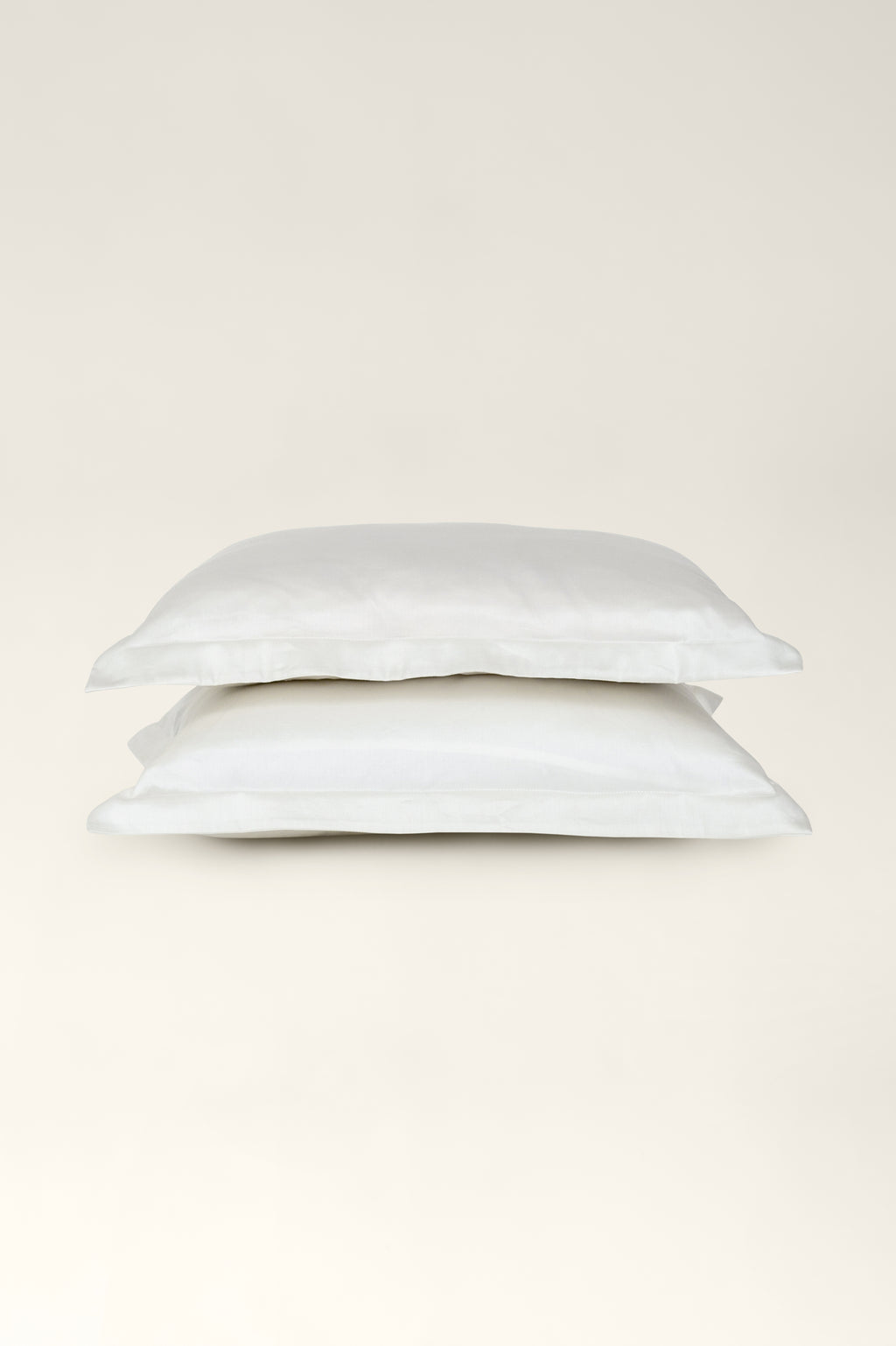 Ivory satin pillowcases
