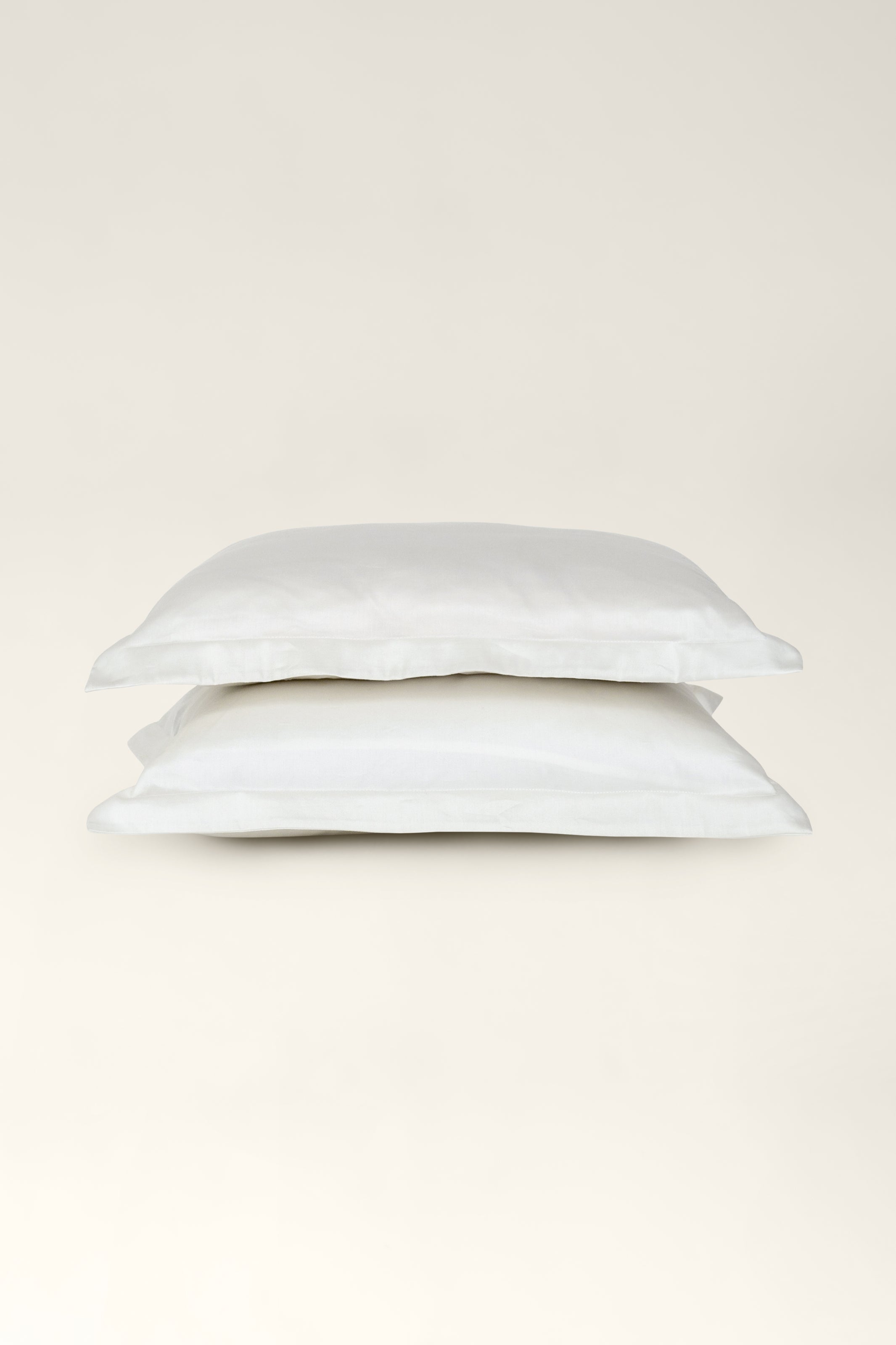 Ivory satin pillowcases
