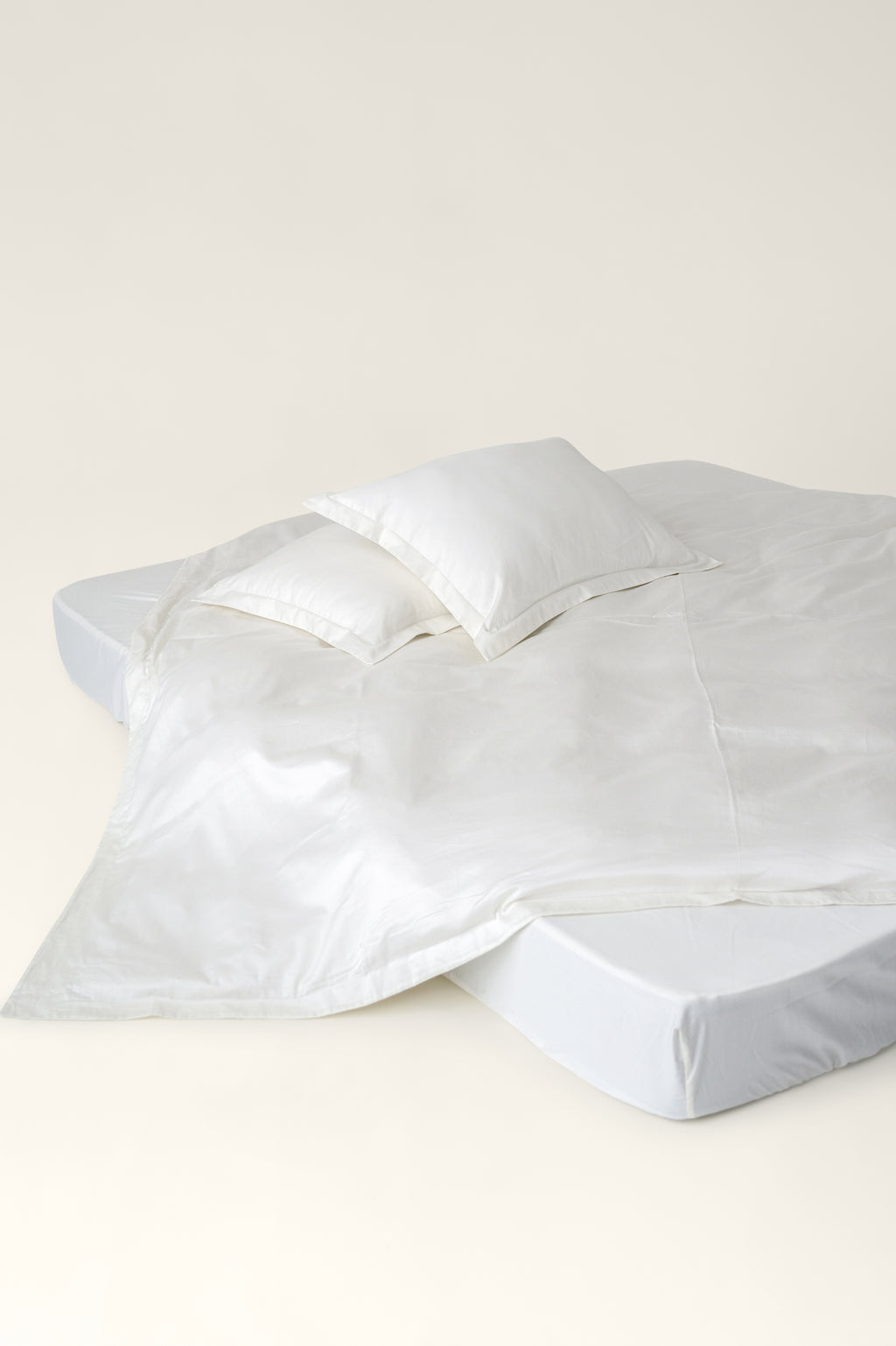 Ivory satin pillowcases