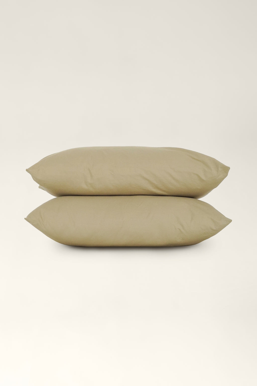 Washed cotton pillowcases Pistashio