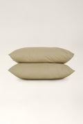 Washed cotton pillowcases Pistashio