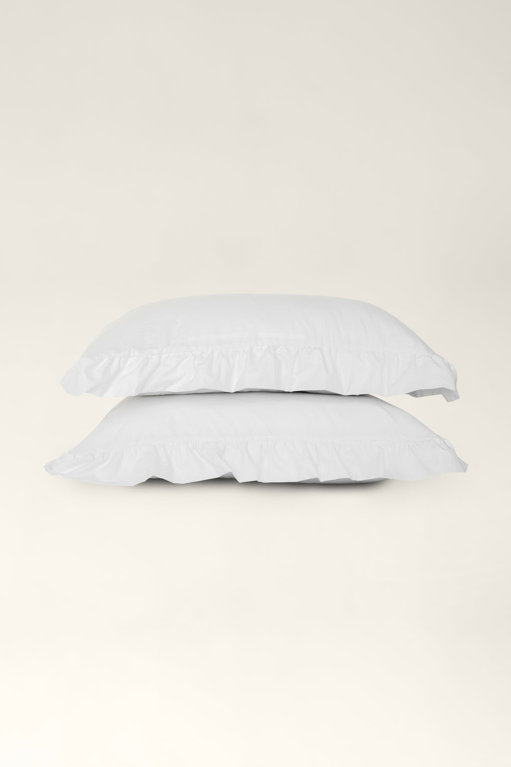 Washed cotton pillowcases with ruffles Cloud