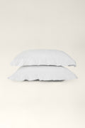 Washed cotton pillowcases with ruffles Cloud