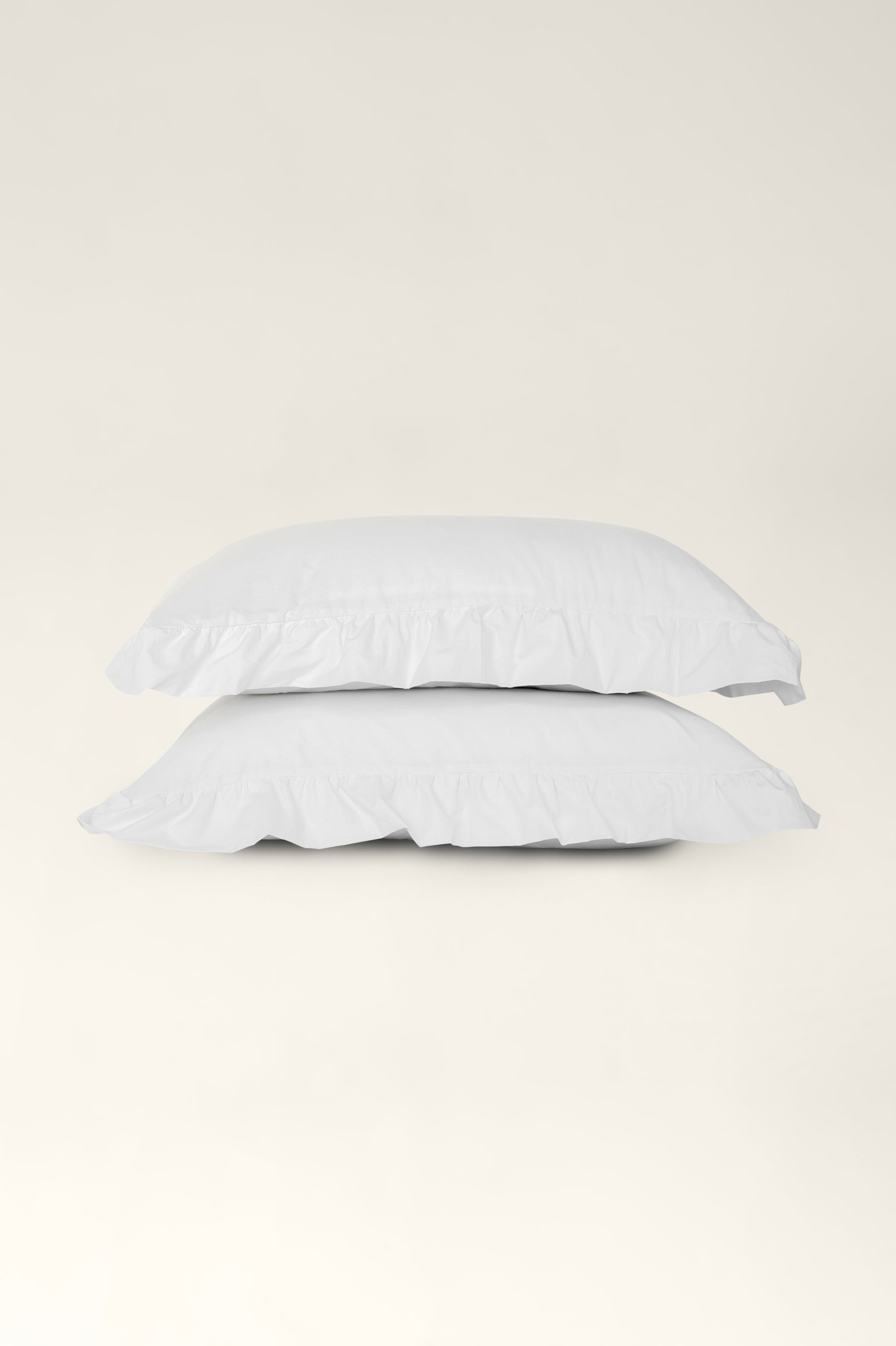Washed cotton pillowcases with ruffles Cloud