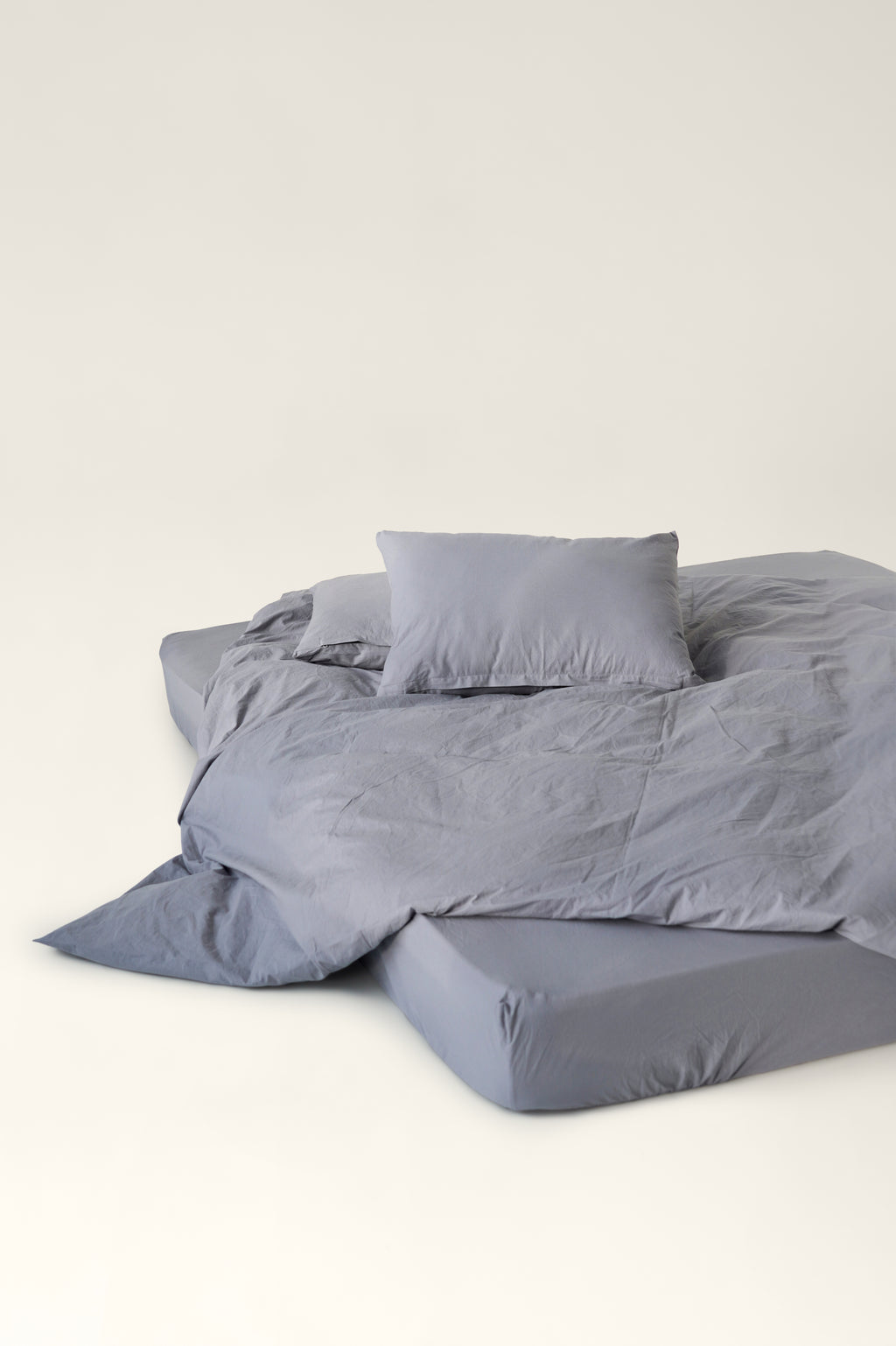 Washed cotton duvet cover Ash