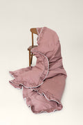 Satin duvet cover with ruffles Beni