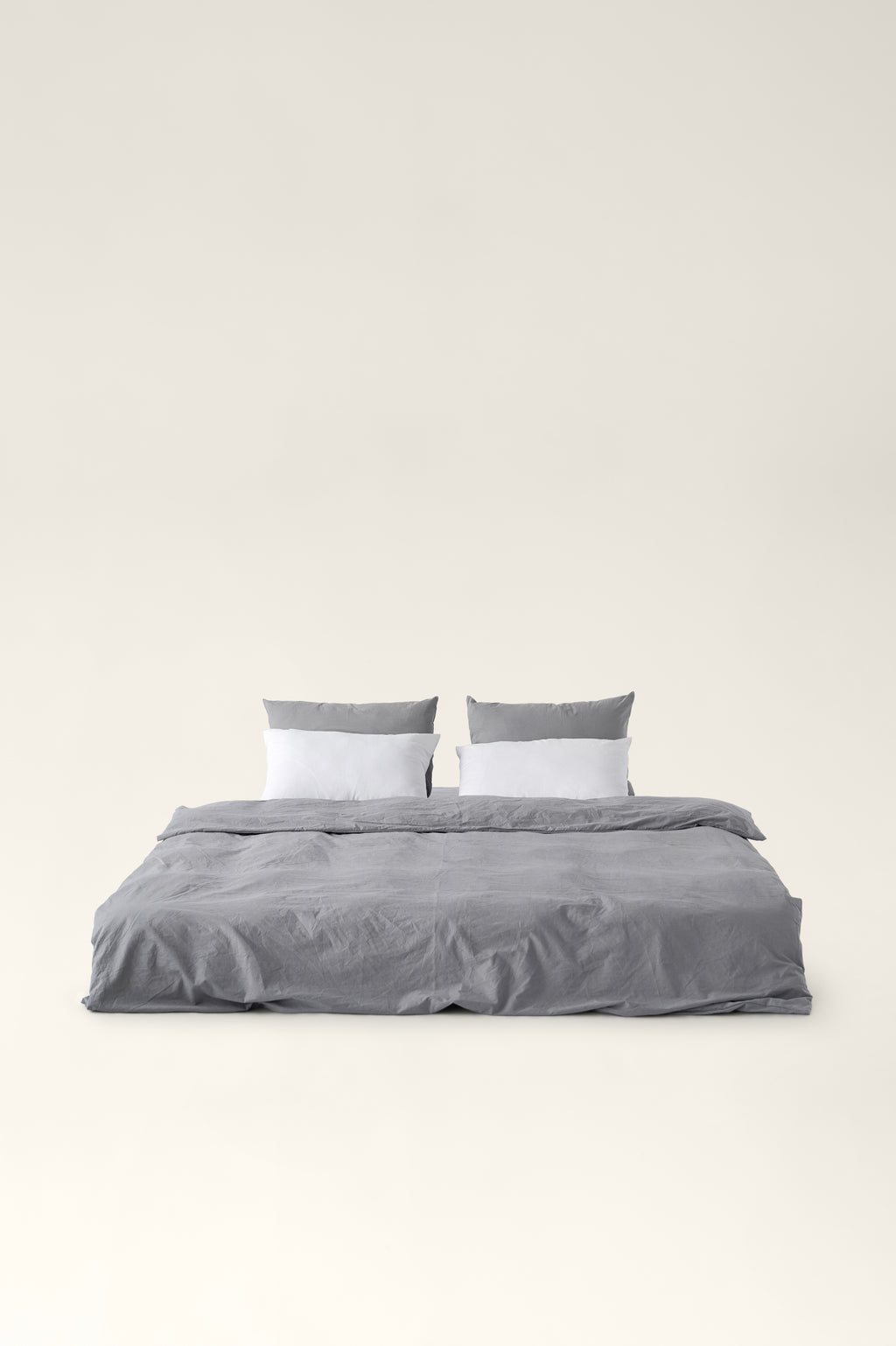 Washed cotton bedding Ash & Cloud