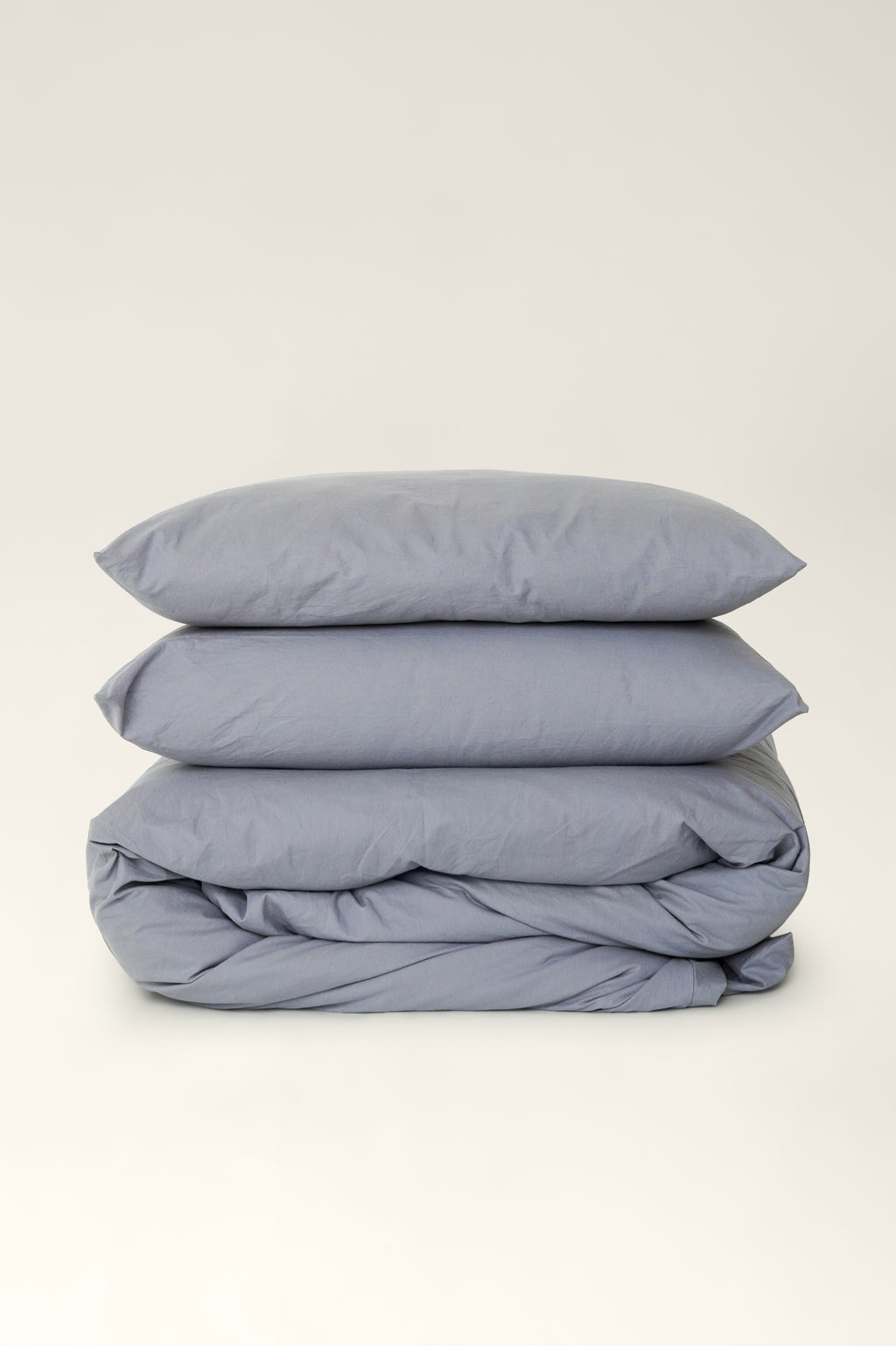 Washed cotton bedding Ash & Cloud