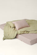Washed cotton bedding Pistachio & Sand