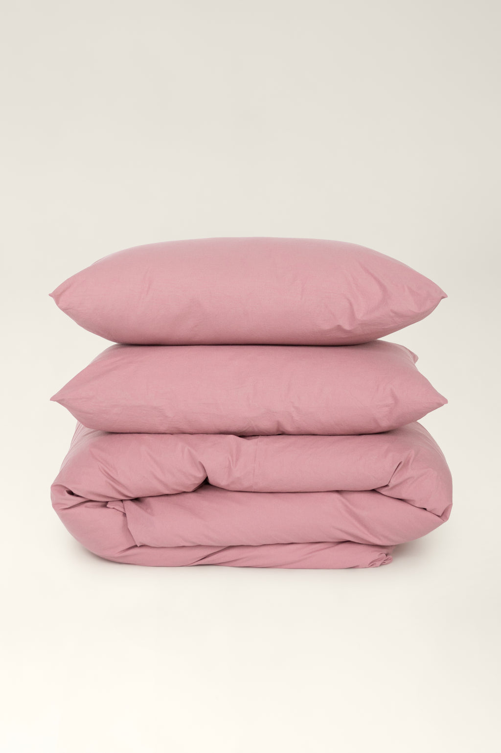 Washed cotton bedding Strawberry pink & Cloud
