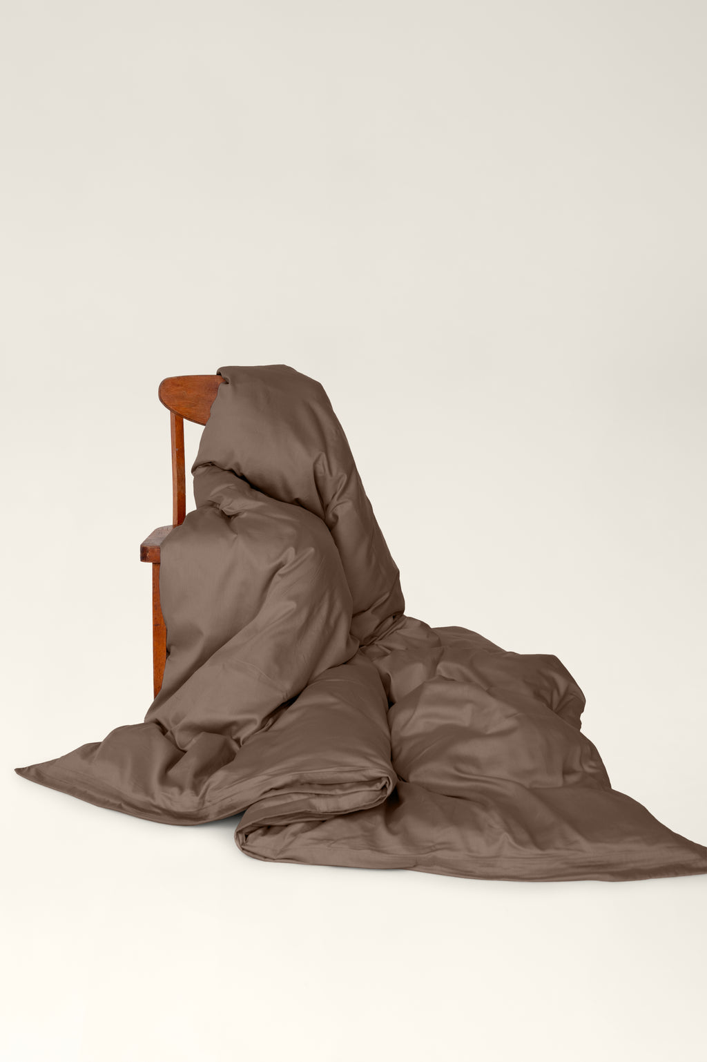 Satin duvet cover Santal