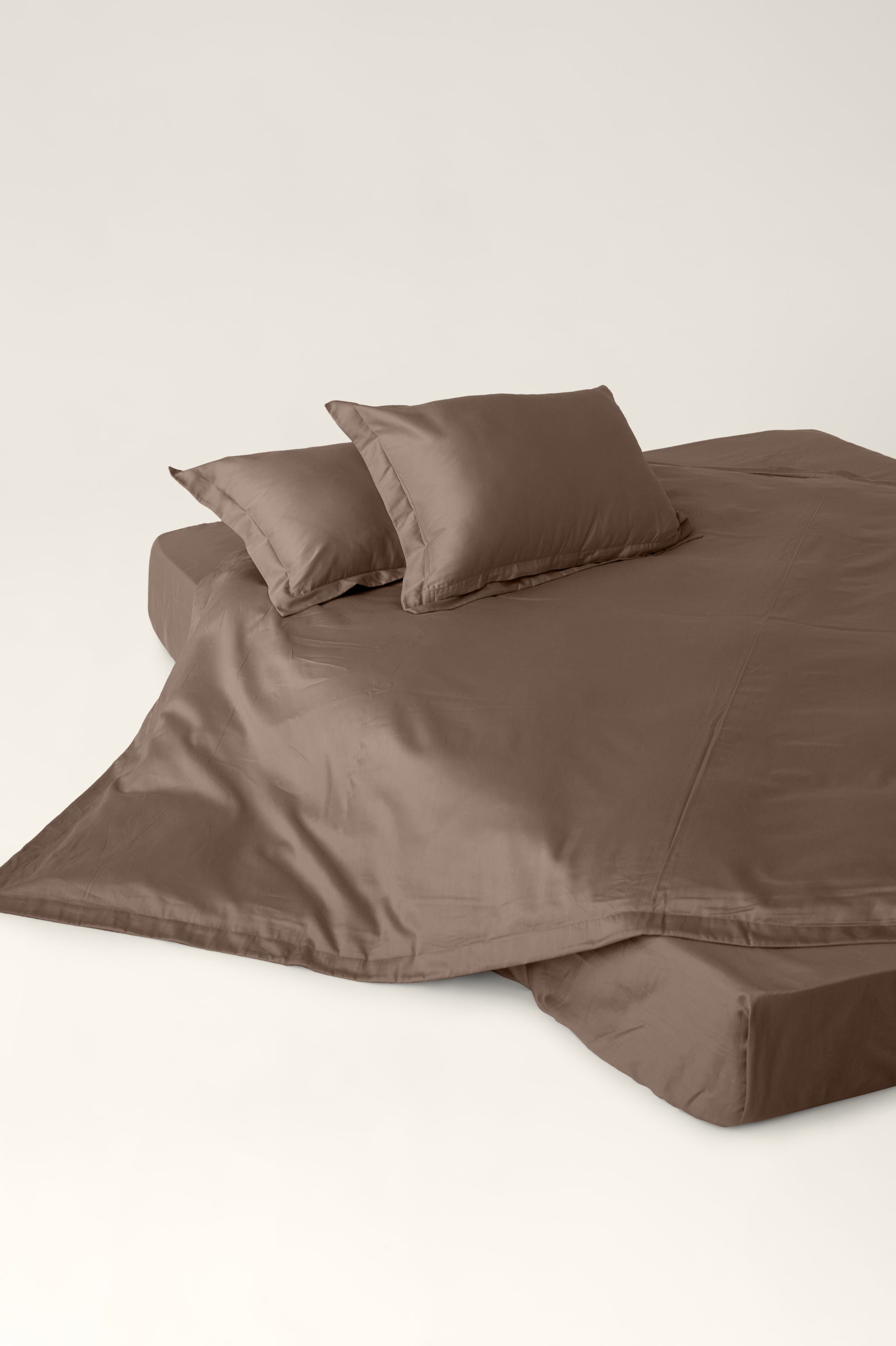 Satin duvet cover Santal