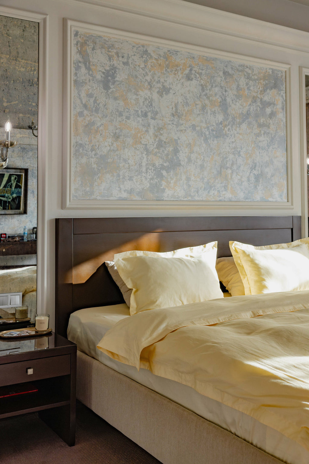 Satin bedding Butter
