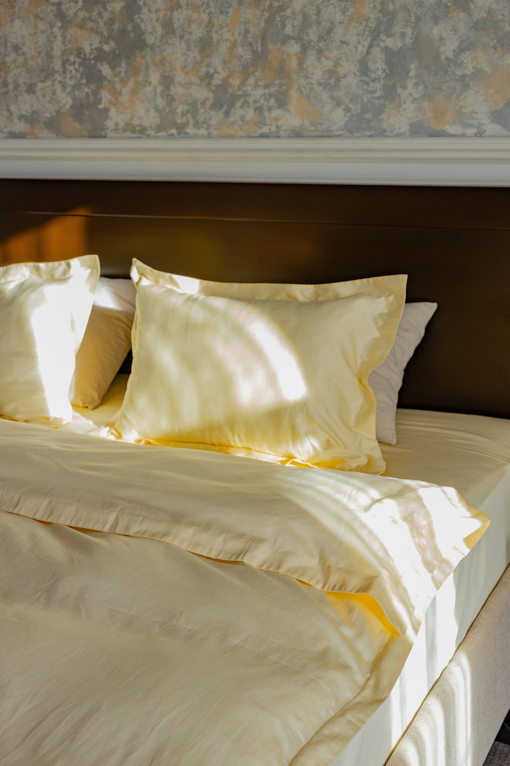 Satin bedding Butter