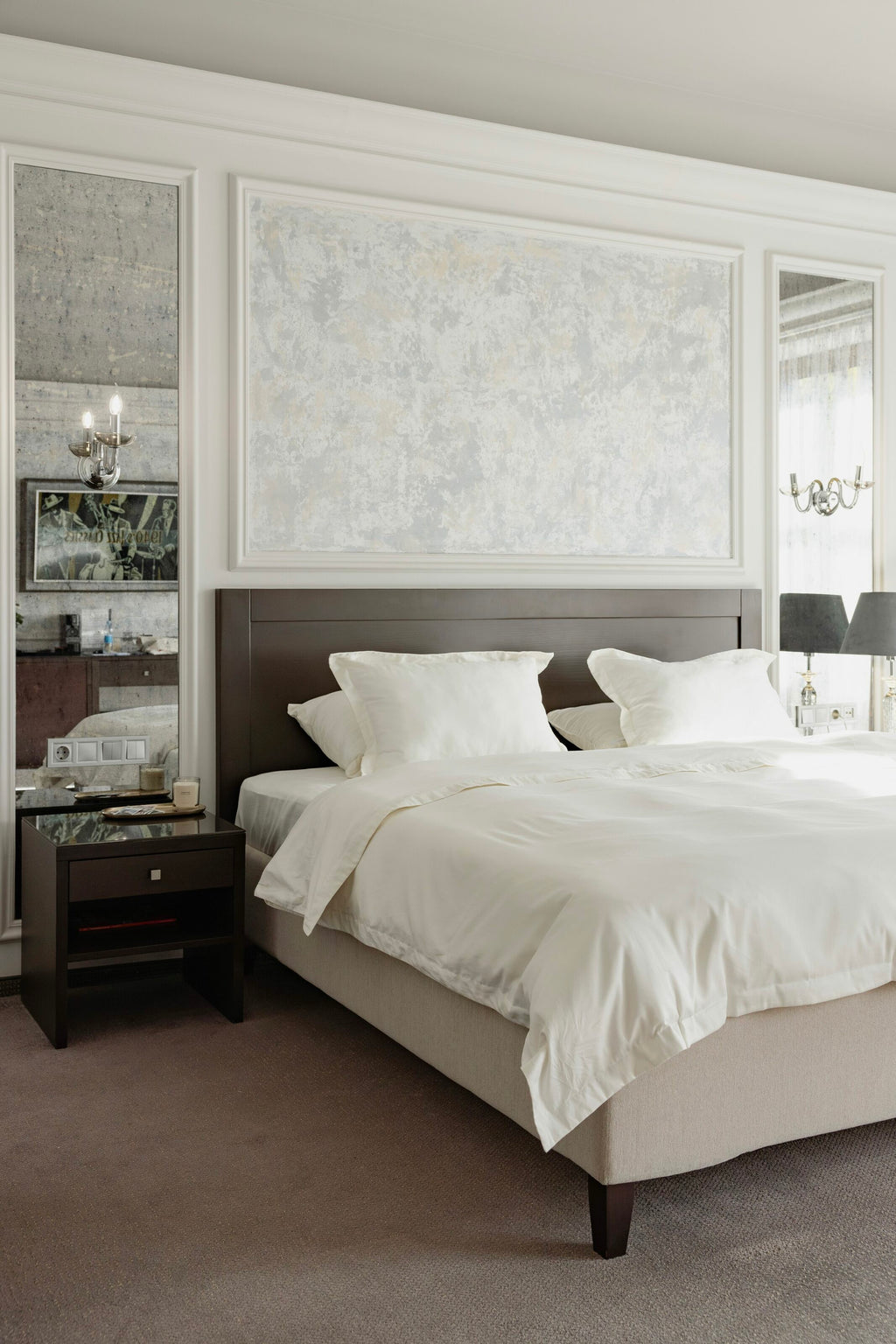 Satin bedding Ivory
