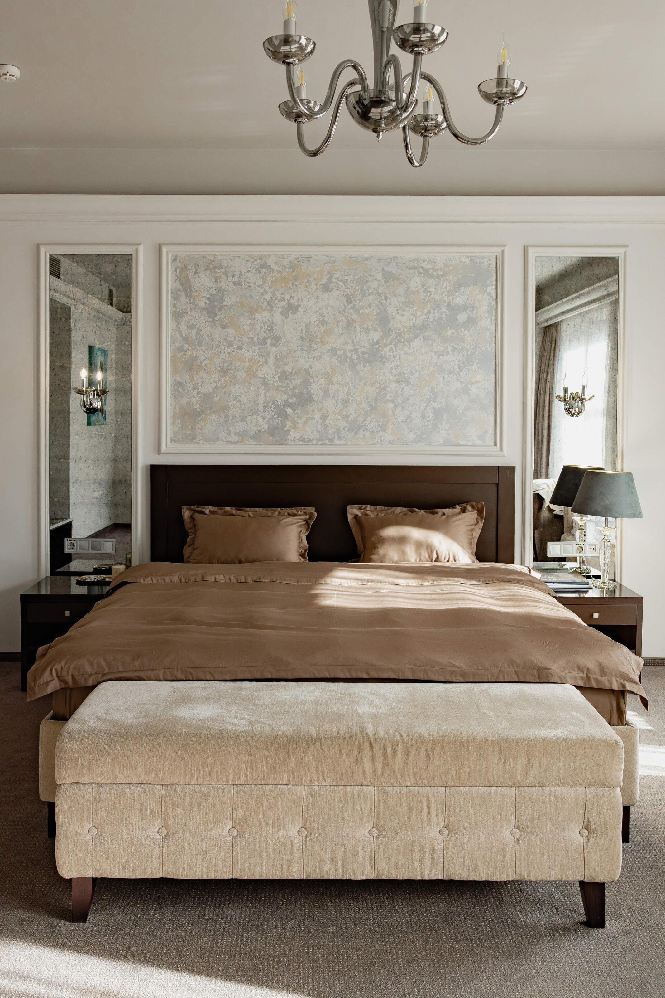 Satin bedding Santal