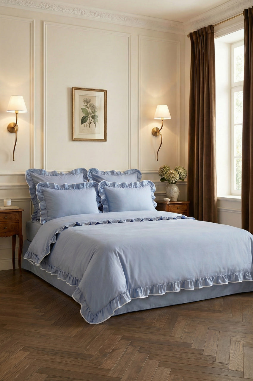 Ruffle satin bedding set – Delphi