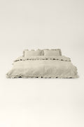 Washed cotton bedding with ruffles Brie