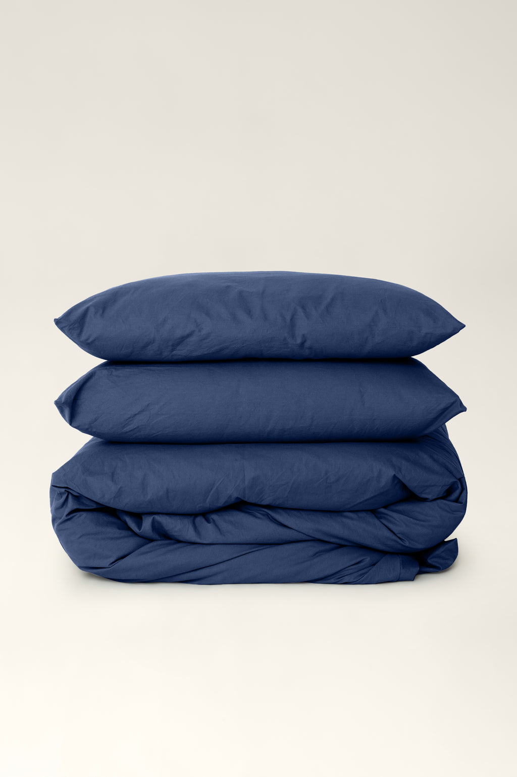 Washed cotton bedding Navy