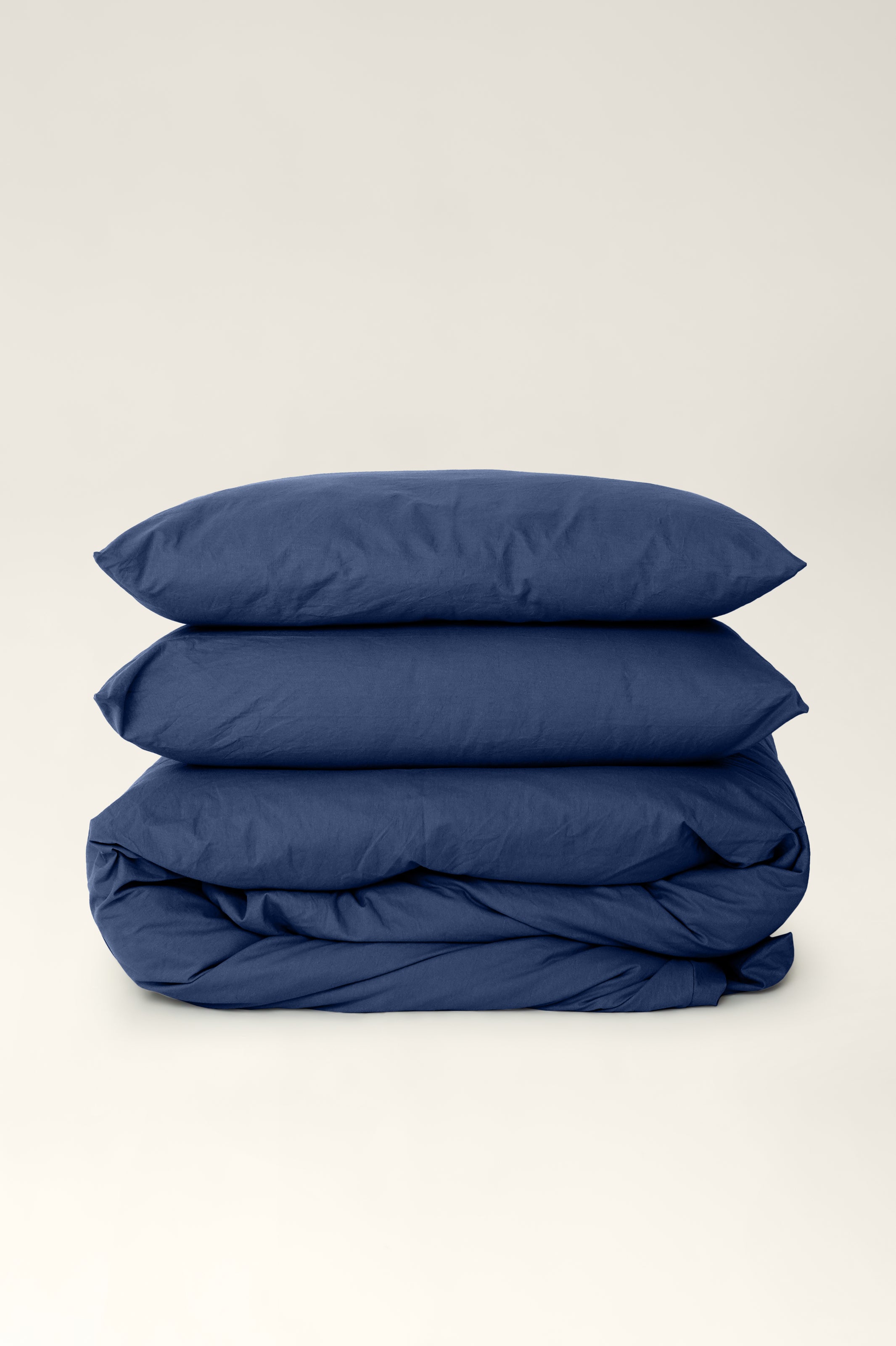 Washed cotton bedding Navy