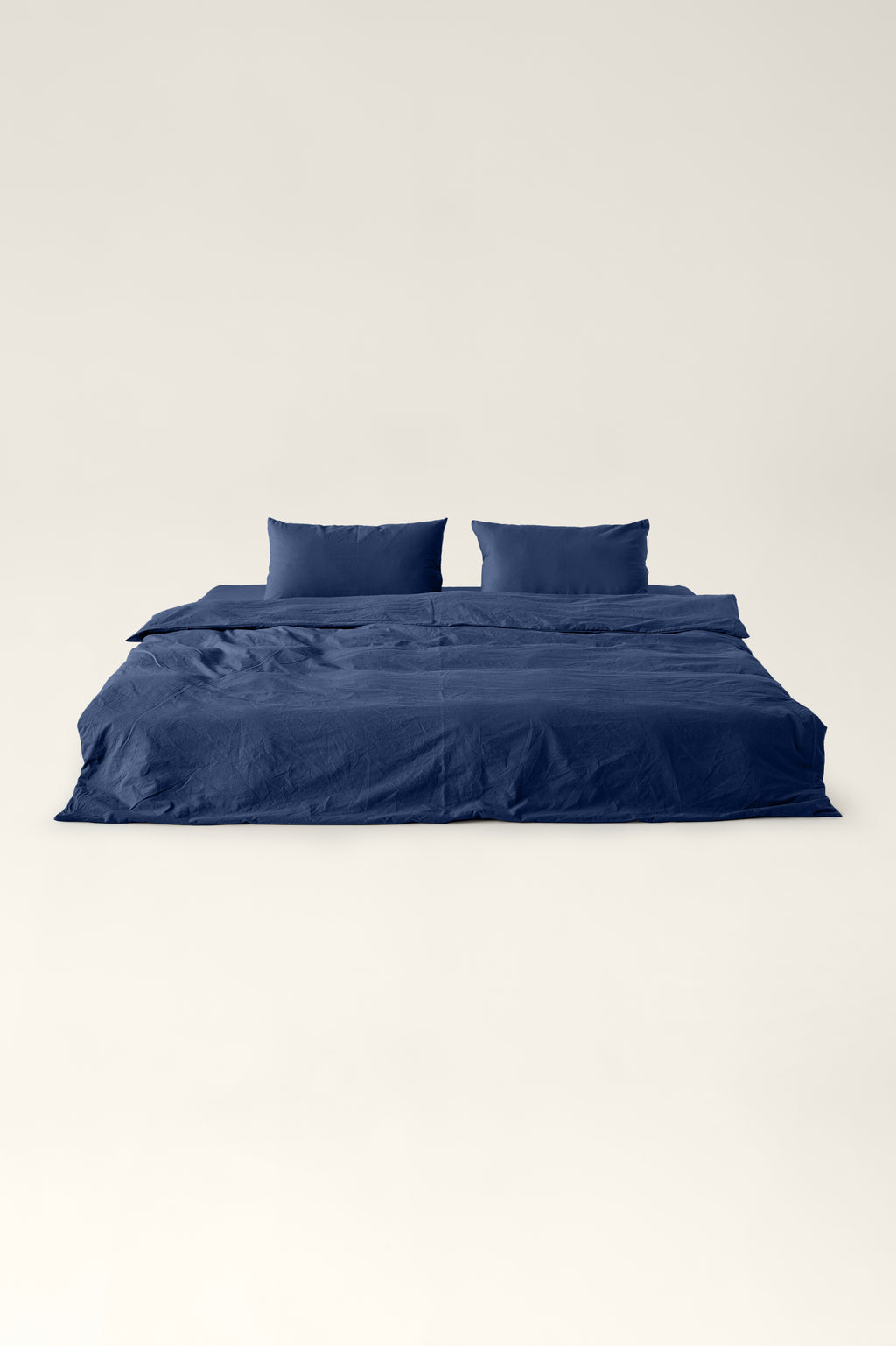 Washed cotton bedding Navy